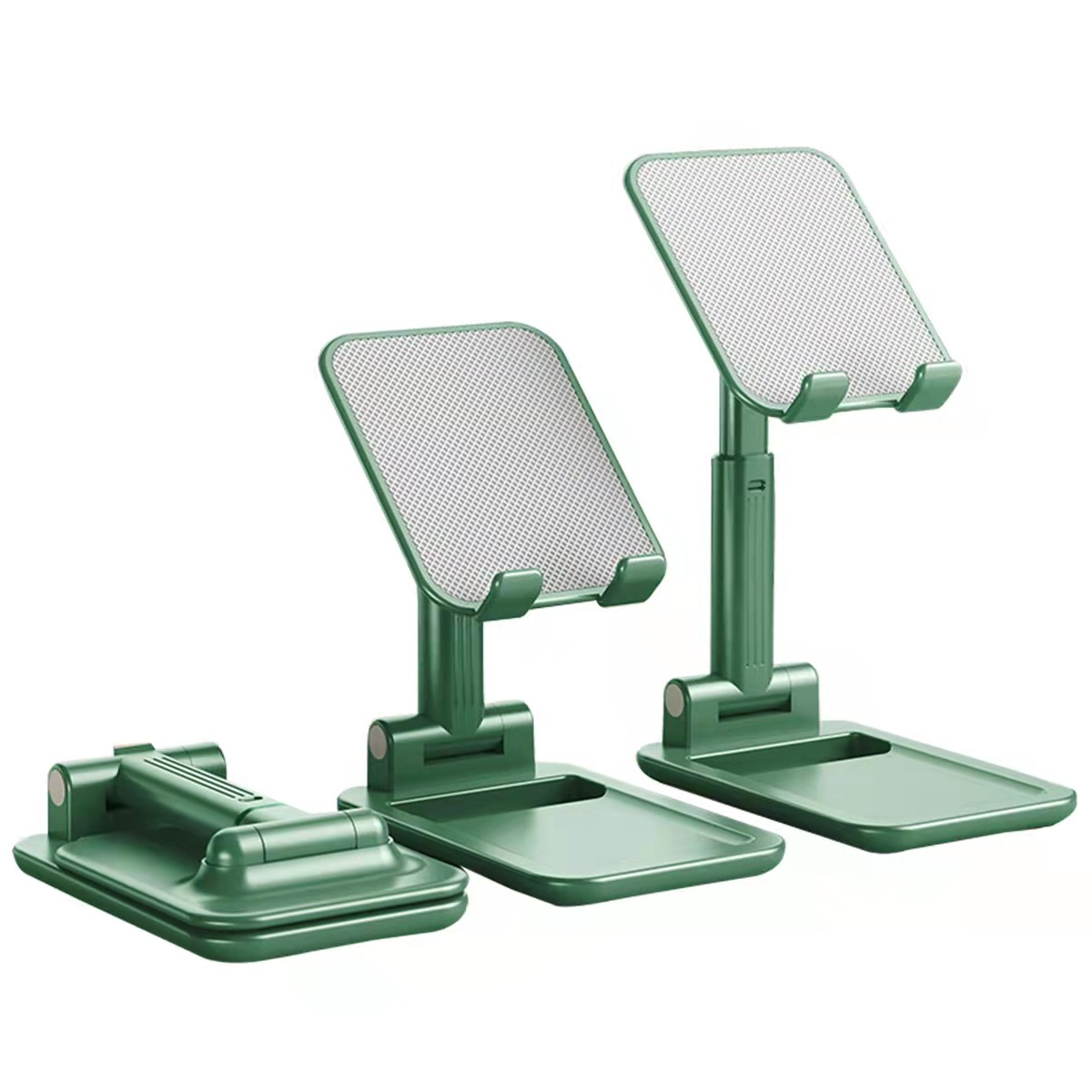 [Buy 1 get 1 Free]Phone Stand adjustable height phone stand holder Multi-function compatible for iphone and Samsung Universal Lazy Desktop for iPad Pro Green and White